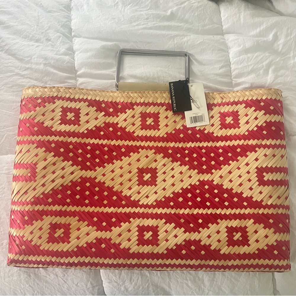 NWT Banana Republic straw purse